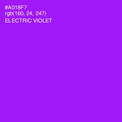 #A018F7 - Electric Violet Color Image