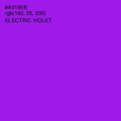 #A019EB - Electric Violet Color Image