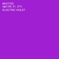 #A01FD3 - Electric Violet Color Image