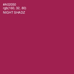 #A02050 - Night Shadz Color Image