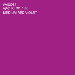 #A02084 - Medium Red Violet Color Image