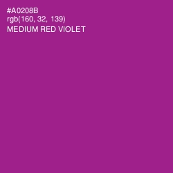 #A0208B - Medium Red Violet Color Image