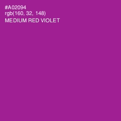 #A02094 - Medium Red Violet Color Image
