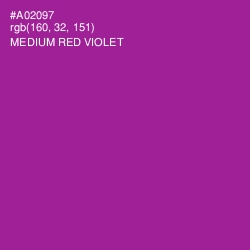 #A02097 - Medium Red Violet Color Image