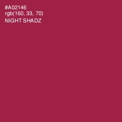 #A02146 - Night Shadz Color Image