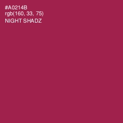 #A0214B - Night Shadz Color Image