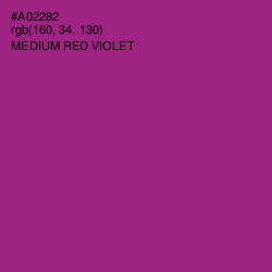 #A02282 - Medium Red Violet Color Image