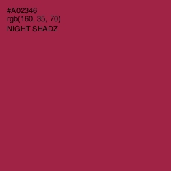 #A02346 - Night Shadz Color Image