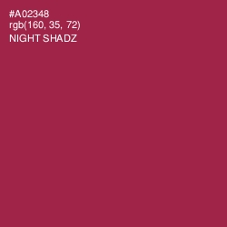 #A02348 - Night Shadz Color Image
