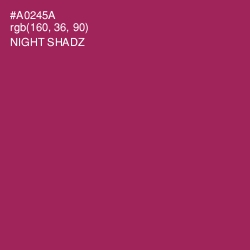 #A0245A - Night Shadz Color Image