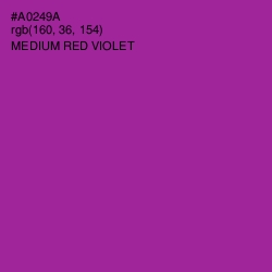 #A0249A - Medium Red Violet Color Image