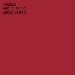 #A02533 - Mexican Red Color Image