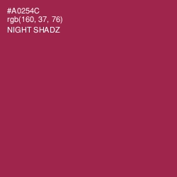 #A0254C - Night Shadz Color Image