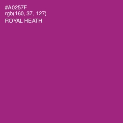 #A0257F - Royal Heath Color Image