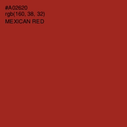 #A02620 - Mexican Red Color Image