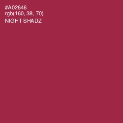 #A02646 - Night Shadz Color Image