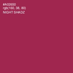 #A02650 - Night Shadz Color Image