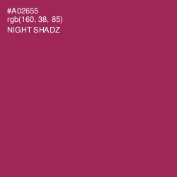 #A02655 - Night Shadz Color Image