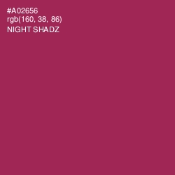 #A02656 - Night Shadz Color Image