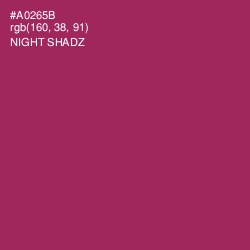 #A0265B - Night Shadz Color Image