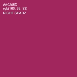 #A0265D - Night Shadz Color Image