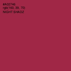 #A02746 - Night Shadz Color Image