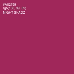#A02759 - Night Shadz Color Image