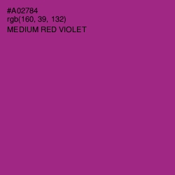 #A02784 - Medium Red Violet Color Image