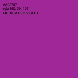 #A02797 - Medium Red Violet Color Image