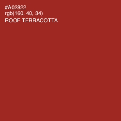 #A02822 - Roof Terracotta Color Image