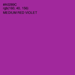 #A0289C - Medium Red Violet Color Image