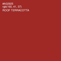 #A02925 - Roof Terracotta Color Image