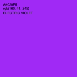 #A029F5 - Electric Violet Color Image