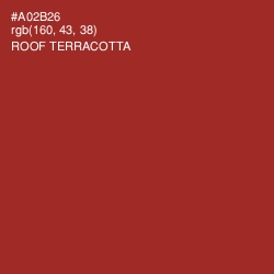 #A02B26 - Roof Terracotta Color Image