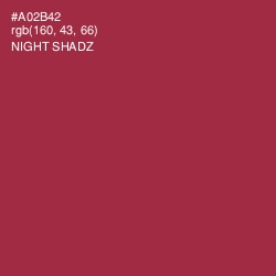 #A02B42 - Night Shadz Color Image