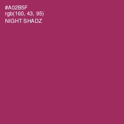 #A02B5F - Night Shadz Color Image