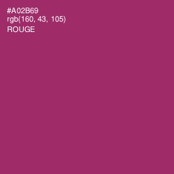 #A02B69 - Rouge Color Image