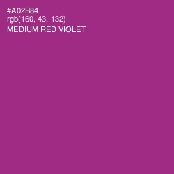 #A02B84 - Medium Red Violet Color Image
