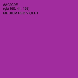 #A02C9E - Medium Red Violet Color Image