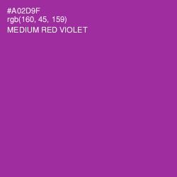 #A02D9F - Medium Red Violet Color Image