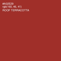 #A02E29 - Roof Terracotta Color Image