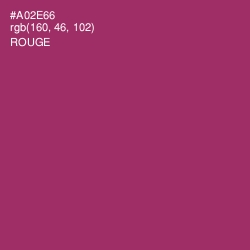 #A02E66 - Rouge Color Image