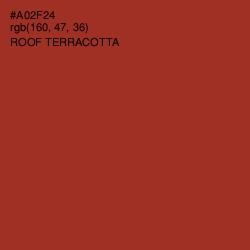 #A02F24 - Roof Terracotta Color Image