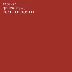 #A02F27 - Roof Terracotta Color Image