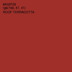 #A02F29 - Roof Terracotta Color Image