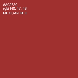 #A02F30 - Mexican Red Color Image