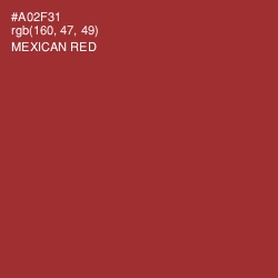 #A02F31 - Mexican Red Color Image