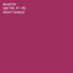 #A02F5F - Night Shadz Color Image