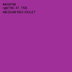 #A02F99 - Medium Red Violet Color Image