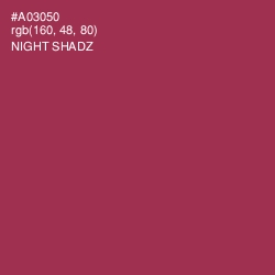 #A03050 - Night Shadz Color Image